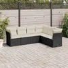 Image de vidaXL Salon de Jardin avec Coussins 6 pcs, Canapés de Terrasse, Ensemble de Meubles de Patio, Mobilier d'Extérieur, Noir 3249515