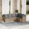Image de vidaXL Salon de Jardin avec Coussins 6 pcs, Canapés de Terrasse, Ensemble de Meubles de Patio, Mobilier d'Extérieur, Beige 3249518