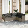 Image de vidaXL Salon de Jardin avec Coussins 6 pcs, Canapés de Terrasse, Ensemble de Meubles de Patio, Mobilier d'Extérieur, Gris 3249519