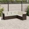 Image de vidaXL Salon de Jardin avec Coussins 6 pcs, Canapés de Terrasse, Ensemble de Meubles de Patio, Mobilier d'Extérieur, Marron 3249522