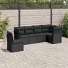 Image de vidaXL 6-delige Loungeset met kussens poly rattan zwart3249534