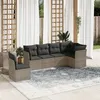 Image de vidaXL Salon de Jardin avec Coussins 6 pcs, Canapés de Terrasse, Ensemble de Meubles de Patio, Mobilier d'Extérieur, Gris 3249539
