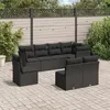 Image de Salon de jardin modulable Vidaxl resine tressee noir 8 pieces x 234 x 69 8 personnes