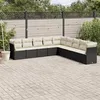 Image de Salon de jardin modulable Vidaxl resine tressee noir 9 pieces x 289 x 69 9 personnes