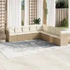 Image de Salon de jardin modulable Vidaxl resine tressee beige 9 pieces x 289 x 69 9 personnes