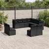 Image de Salon de jardin modulable Vidaxl resine tressee noir 11 pieces x 110 x 69 11 personnes