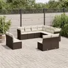 Image de Salon de jardin modulable Vidaxl resine tressee marron 11 pieces x 110 x 69 11 personnes