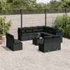 Image de Salon de jardin modulable Vidaxl resine tressee noir 12 pieces x 110 x 69 11 personnes