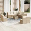 Image de Salon de jardin modulable VIDAXL rotin beige 12 pieces x 110 x 69