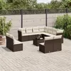 Image de Salon de jardin modulable GENERIQUE 12 pieces resine tressee marron 55 x 55 x 37 cm 2 personnes
