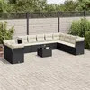 Image de vidaXL Salon de Jardin avec Coussins 11 pcs, Canapés de Terrasse, Ensemble de Meubles de Patio, Mobilier d'Extérieur, Noir 3249705