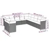 Image de Salon de jardin modulable VIDAXL resine tressee beige 11 pieces x 124 x 69 11 personnes