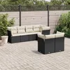 Image de vidaXL Salon de Jardin avec Coussins 7 pcs, Canapés de Terrasse, Ensemble de Meubles de Patio, Mobilier d'Extérieur, Noir 3249735