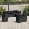 Image de vidaXL 8-delige Loungeset met kussens poly rattan zwart3249764