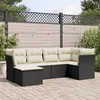 Image de vidaXL Salon de Jardin avec Coussins 6 pcs, Canapés de Terrasse, Ensemble de Meubles de Patio, Mobilier d'Extérieur, Noir 3249785