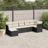 Image de vidaXL Salon de Jardin avec Coussins 7 pcs, Canapés de Terrasse, Ensemble de Meubles de Patio, Mobilier d'Extérieur, Noir 3249805