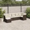 Image de Salon de jardin modulable Vidaxl resine tressee marron 7 pieces x 289 x 69
