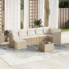 Image de Salon de jardin modulable Vidaxl rotin beige 8 pieces x 289 x 69