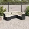 Image de vidaXL Salon de Jardin avec Coussins 7 pcs, Canapés de Terrasse, Ensemble de Meubles de Patio, Mobilier d'Extérieur, Noir 3249825