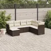 Image de Salon de jardin modulable Vidaxl resine tressee marron 7 pieces x 234 x 69 7 personnes