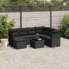 Image de Salon de jardin modulable Vidaxl resine tressee noir 8 pieces x 234 x 69 7 personnes