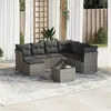 Image de Salon de jardin modulable Vidaxl resine tressee gris 8 pieces x 234 x 69 7 personnes