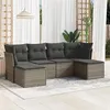 Image de vidaXL Salon de Jardin avec Coussins 6 pcs, Canapés de Terrasse, Ensemble de Meubles de Patio, Mobilier d'Extérieur, Gris 3249849