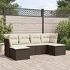 Image de vidaXL Salon de Jardin avec Coussins 6 pcs, Canapés de Terrasse, Ensemble de Meubles de Patio, Mobilier d'Extérieur, Marron 3249852