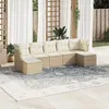 Image de Salon de jardin modulable VIDAXL rotin beige 7 pieces x 289 x 69 7 personnes