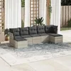 Image de vidaXL Salon de Jardin avec Coussins 7 pcs, Canapés avec Pieds Réglables, Ensemble de Meubles d'Extérieur Patio Terrasse, 3249871