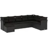 Image de Resine tressee Vidaxl salon de jardin modulable 8 pieces noir 8 personnes