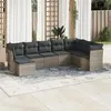 Image de Salon de jardin modulable VIDAXL resine tressee gris 8 pieces x 289 x 69 8 personnes