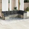 Image de vidaXL Salon de Jardin avec Coussins 8 pcs, Canapés avec Pieds Réglables, Ensemble de Meubles d'Extérieur Patio Terrasse, 3249891
