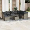 Image de Salon de jardin modulable VIDAXL resine tressee gris 9 pieces x 289 x 69 8 personnes
