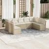 Image de vidaXL Salon de Jardin avec Coussins 9 pcs, Canapés avec Pieds Réglables, Ensemble de Meubles d'Extérieur Patio Terrasse, 3249907