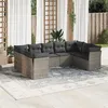 Image de vidaXL Salon de Jardin avec Coussins 9 pcs, Canapés avec Pieds Réglables, Ensemble de Meubles d'Extérieur Patio Terrasse, 3249969