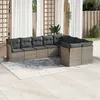 Image de vidaXL Salon de Jardin avec Coussins 9 pcs, Canapés avec Pieds Réglables, Ensemble de Meubles d'Extérieur Patio Terrasse, 3250009