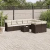 Image de Salon de jardin modulable Vidaxl rotin marron 10 pieces 9 personnes