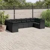 Image de vidaXL Salon de jardin 10 pcs avec coussins noir résine tressée 3250034