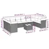 Image de vidaXL Salon de Jardin avec Coussins 12 pcs, Canapés avec Pieds Réglables, Ensemble de Meubles d'Extérieur Patio Terrasse, 3250313