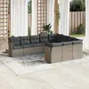 Image de vidaXL Salon de Jardin avec Coussins 10 pcs, Canapés avec Pieds Réglables, Ensemble de Meubles d'Extérieur Patio Terrasse, 3250059