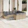Image de Salon de jardin modulable VIDAXL rotin beige 11 pieces x 289 x 69 10 personnes