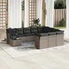 Image de Salon de jardin modulable Vidaxl resine tressee gris 11 pieces x 289 x 69 10 personnes
