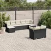 Image de vidaXL Salon de Jardin avec Coussins 9 pcs, Canapés de Terrasse, Ensemble de Meubles de Patio, Mobilier d'Extérieur, Noir 3250145