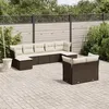 Image de vidaXL Salon de Jardin avec Coussins 9 pcs, Canapés de Terrasse, Ensemble de Meubles de Patio, Mobilier d'Extérieur, Marron 3250152