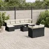 Image de Salon de jardin modulable Vidaxl resine tressee noir 10 pieces 62 x 62 7 personnes