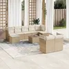 Image de Salon de jardin modulable vidaxl rotin beige 10 pieces 62 x 62 x 69 cm