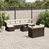Image de Salon de jardin modulable vidaxl rotin 7 personnes 10 pieces