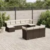 Image de vidaXL Salon de Jardin avec Coussins 10 pcs, Canapés avec Pieds Réglables, Ensemble de Meubles d'Extérieur Patio Terrasse, 3250172