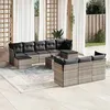 Image de vidaXL Salon de Jardin avec Coussins 13 pcs, Canapés avec Pieds Réglables, Ensemble de Meubles d'Extérieur Patio Terrasse, 3218637